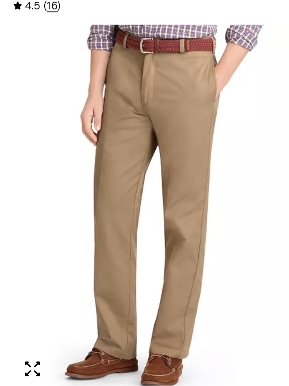 Izod Men's Tan classic fit Chinos 52 x 29